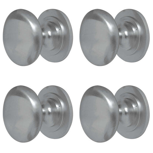 PACK High-Quality 32mm Satin Chrome Cupboard Knob Stylish Furniture Kitchen Cabinet Knob