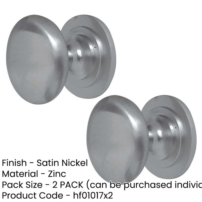 PACK Premium Traditional Cupboard Knob 32mm Satin Nickel Elegant Interiors Kitchen Cabinet Knob (1)-1