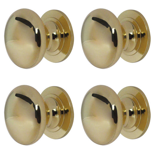 PACK Premium 38mm Polished Brass Cupboard Knob Elegant Furniture Kitchen Cabinet Knob