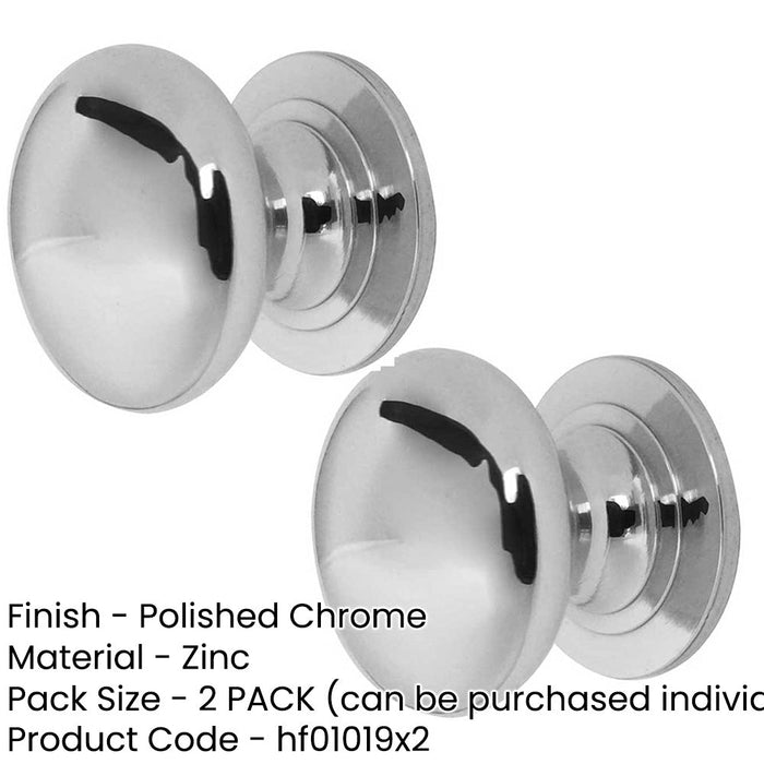 PACK Premium 38mm Polished Chrome Cupboard Knob Furniture Kitchen Cabinet Knob (1)-1