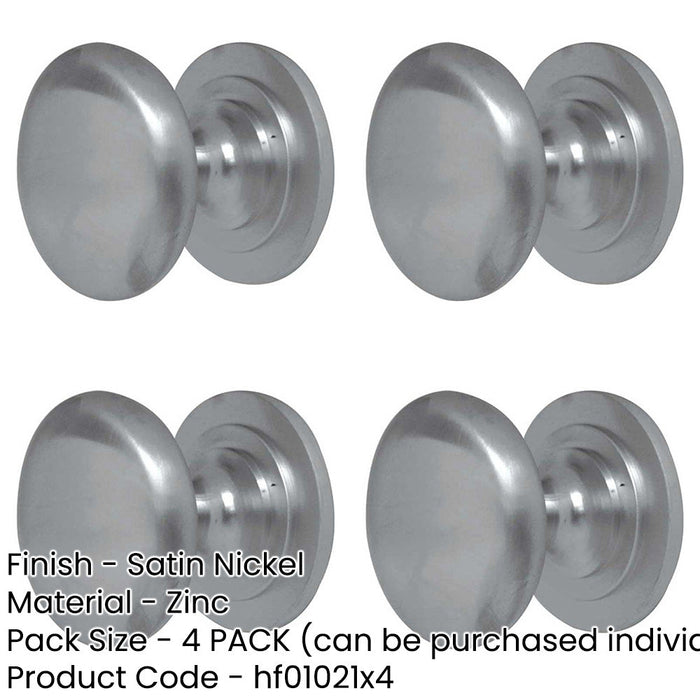 PACK Premium 38mm Satin Nickel Cupboard Knob Stylish Home Decor Kitchen Cabinet Knob-1