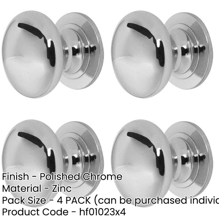 PACK Premium 42mm Polished Chrome Cupboard Knob Elegant Furniture Kitchen Cabinet Knob-1