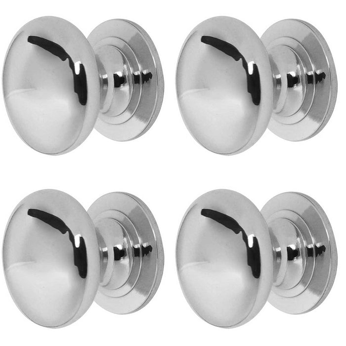 PACK Premium 42mm Polished Chrome Cupboard Knob Elegant Furniture Kitchen Cabinet Knob