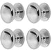 PACK Premium 42mm Polished Chrome Cupboard Knob Elegant Furniture Kitchen Cabinet Knob