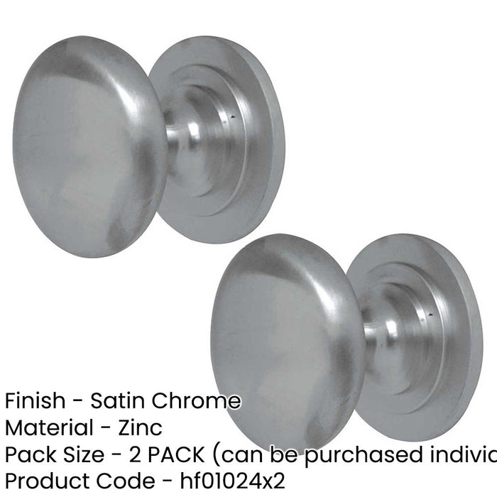 PACK Premium 42mm Satin Chrome Cupboard Knob Stylish Furniture Kitchen Cabinet Knob (1)-1