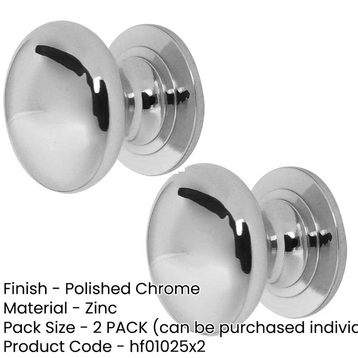 PACK Premium 50mm Polished Chrome Cupboard Knob Furniture Kitchen Cabinet Knob (1)-1