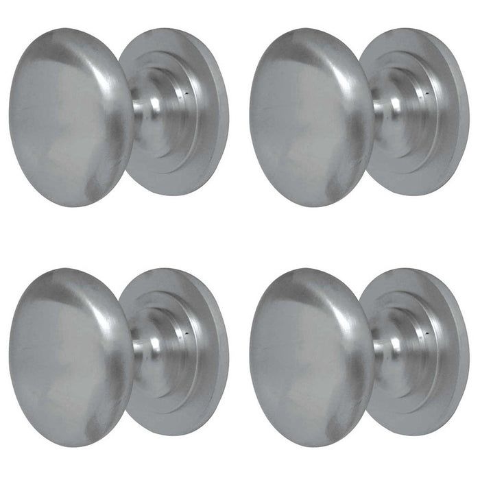 PACK Premium Satin Chrome 50mm Cupboard Knob Stylish Furniture Decor Kitchen Cabinet Knob