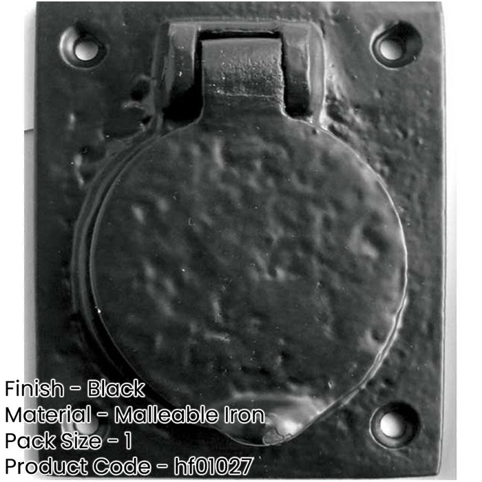 Elegant Antique Black Cylinder Cover Home Decor Door Lock Plate-1