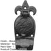 Elegant Antique Fleur Cylinder Pull Black 123mm Door Lock Plate-1