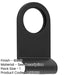 Stylish Plain Cylinder Pulls Black 86x44mm Modern Interiors Door Lock Finger Pull-1