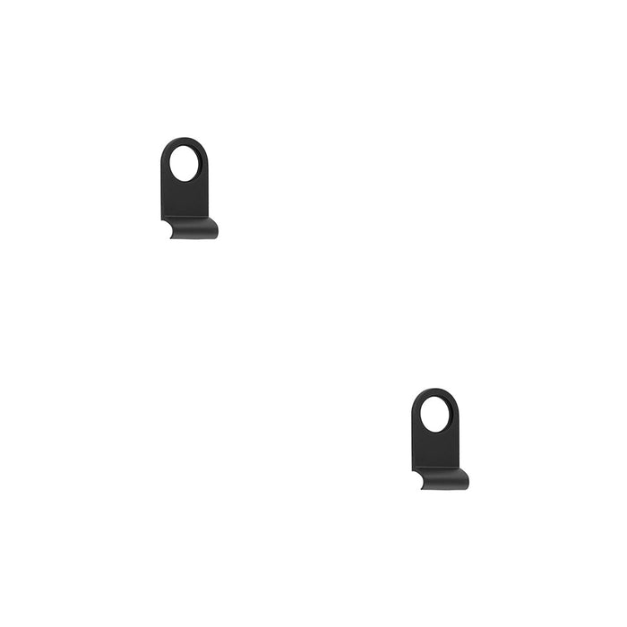 PACK Stylish Plain Cylinder Pulls Black 86x44mm Modern Interiors Door Lock Finger Pull