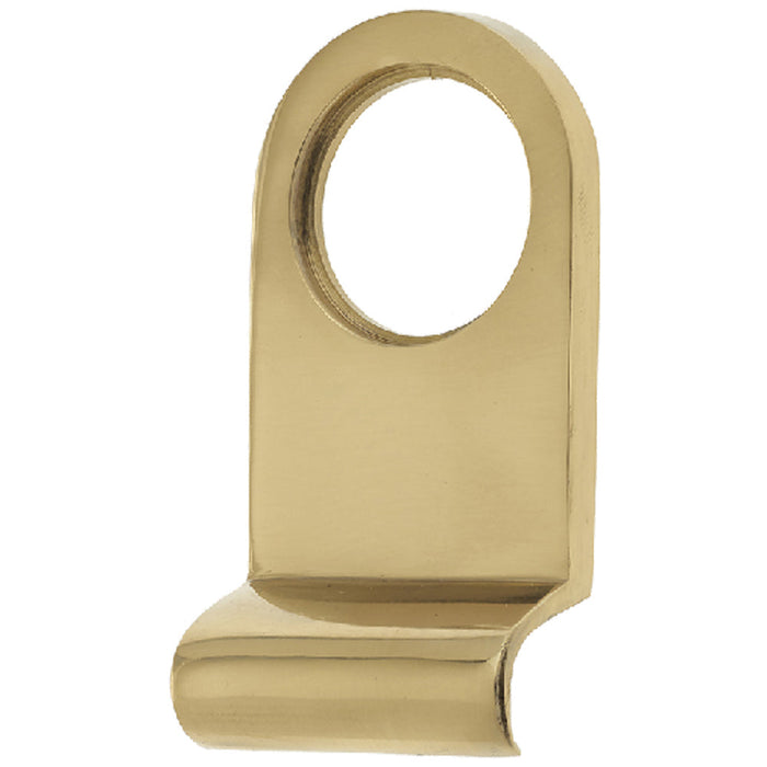 Elegant Polished Brass Plain Cylinder Pulls 86x44mm Door Lock Finger Pull