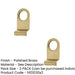 PACK Elegant Polished Brass Plain Cylinder Pulls 86x44mm Door Lock Finger Pull-1