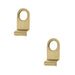 PACK Elegant Polished Brass Plain Cylinder Pulls 86x44mm Door Lock Finger Pull