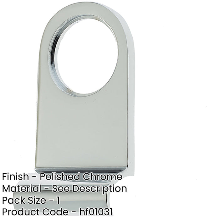 Stylish Plain Cylinder Pulls 86x44mm Polished Chrome Finish Door Lock Finger Pull-1