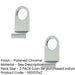 PACK Stylish Plain Cylinder Pulls 86x44mm Polished Chrome Finish Door Lock Finger Pull-1