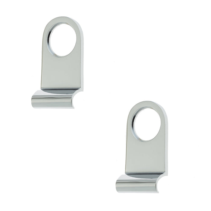 PACK Stylish Plain Cylinder Pulls 86x44mm Polished Chrome Finish Door Lock Finger Pull