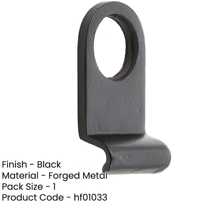 Stylish Black Cylinder Door Pulls 86x46mm Modern Interiors Door Lock Finger Pull-1