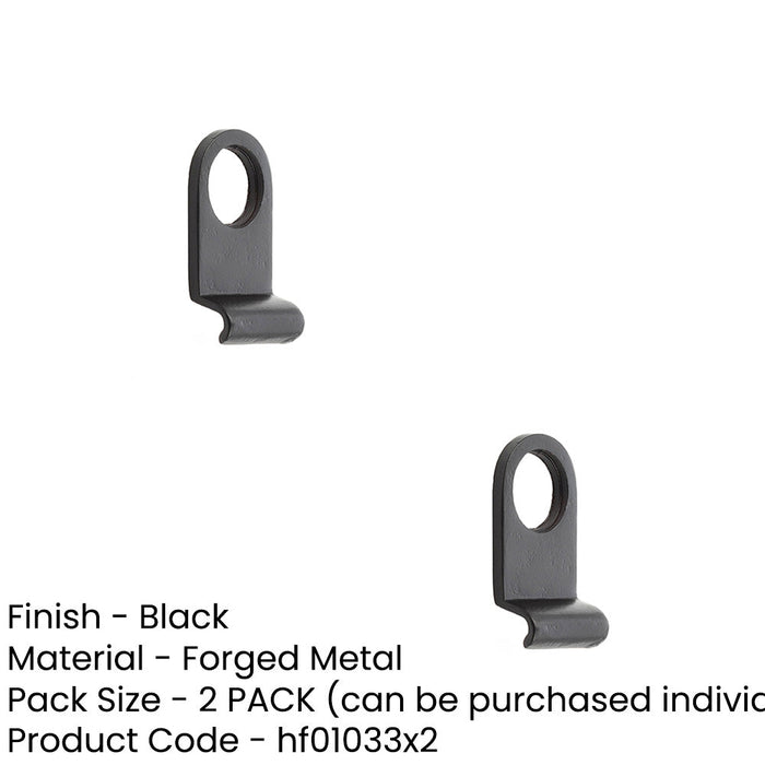 PACK Stylish Black Cylinder Door Pulls 86x46mm Modern Interiors Door Lock Finger Pull-1