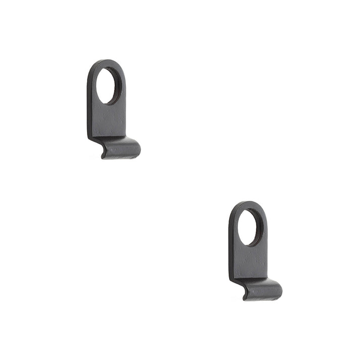PACK Stylish Black Cylinder Door Pulls 86x46mm Modern Interiors Door Lock Finger Pull