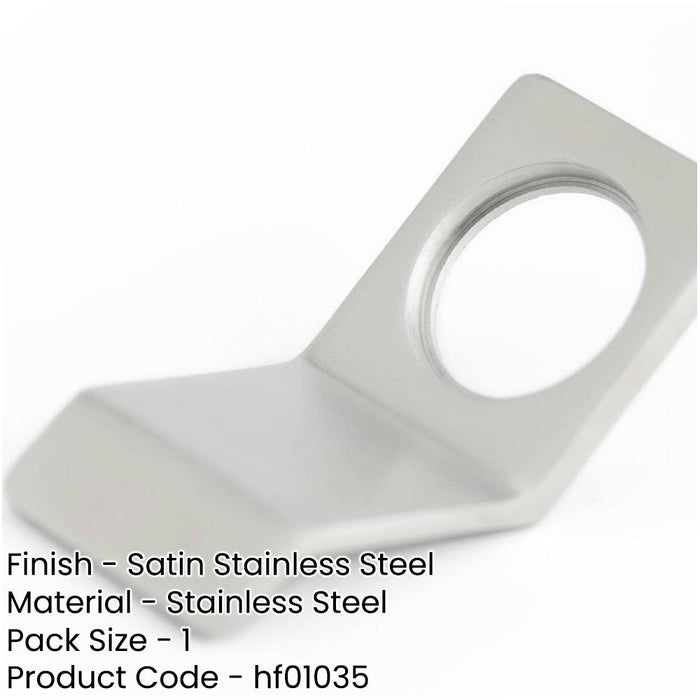 Satin Stainless Steel Round Cylinder Pull Handle Modern Interiors Door Lock Finger Pull-1