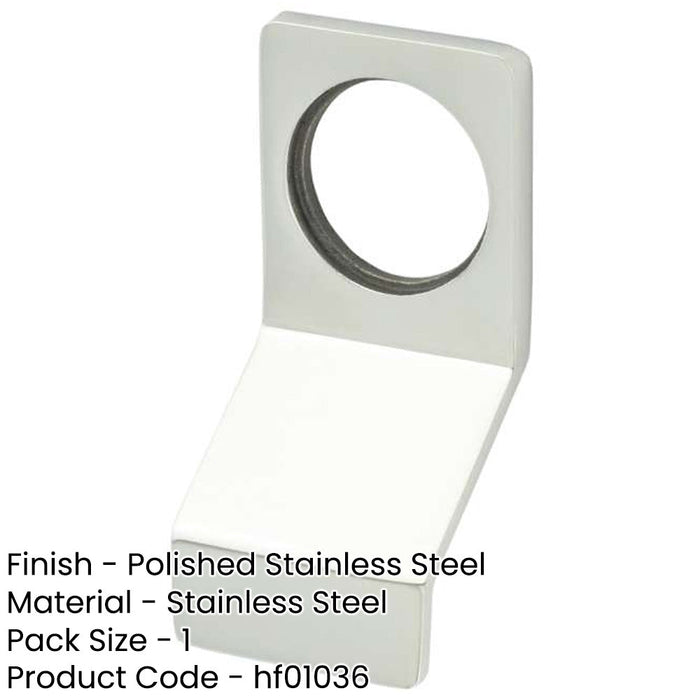 Stylish Cylinder Pull Handle Polished Stainless Steel Door Lock Finger Pull-1