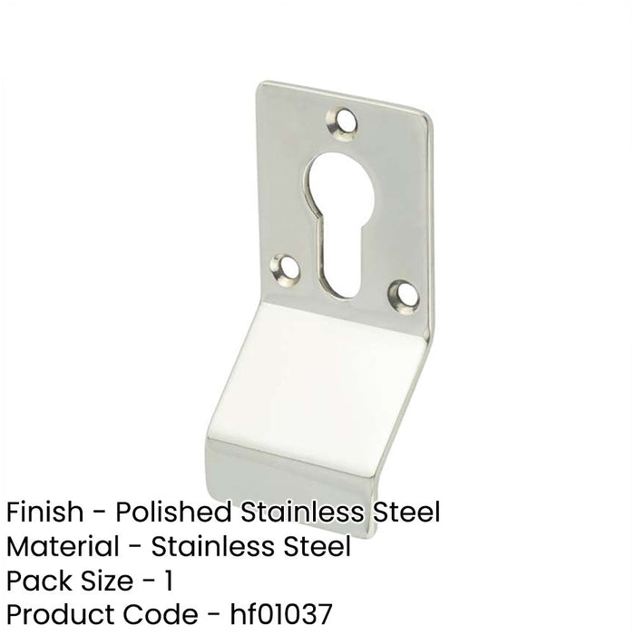 Polished Stainless Steel Cylinder Pill Euro Profile Enhanced Security Door Lock Finger Pull-1