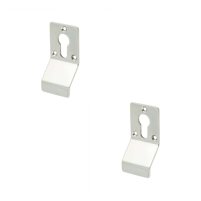 PACK Polished Stainless Steel Cylinder Pill Euro Profile Enhanced Security Door Lock Finger Pull