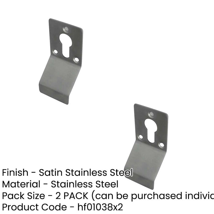 PACK Satin Stainless Steel Cylinder Pull Euro Profile Cylinder Durable Stylish Door Lock Finger Pull-1