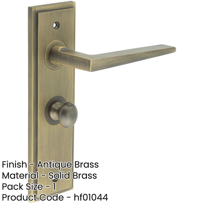 Premium Antique Brass Bathroom Door Handle with Turn Release Mechanism Solid Brass Interior Handle-1