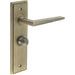 Premium Antique Brass Bathroom Door Handle with Turn Release Mechanism Solid Brass Interior Handle