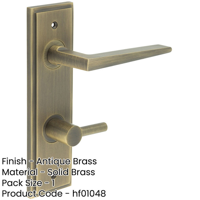 Luxury Antique Brass Door Handle with Turn Release Bathrooms Solid Brass Interior Handle-1