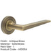 Elegant Antique Brass Door Handle Plain Rose Residential Commercial Solid Brass Interior Handle-1