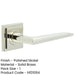 Elegant Polished Nickel Door Handle Square Rose Solid Brass Interior Handle-1