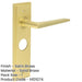 Satin Brass Bathroom Door Handle with Backplate Elegant Durable Design Solid Brass Interior Handle-1