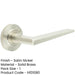 Elegant Satin Nickel Door Handle Chamfered Rose Luxury Interiors Solid Brass Interior Handle-1