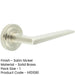 Luxury Satin Nickel Door Handle Stepped Rose Elegant Interiors Solid Brass Interior Handle-1