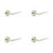 PACK Luxury Satin Nickel Door Handle Stepped Rose Elegant Interiors Solid Brass Interior Handle