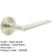 Elegant Satin Nickel Door Handle Reeded Rose Luxury Homes Solid Brass Interior Handle-1