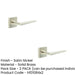 PACK Elegant Satin Nickel Door Handle with Square Rose Solid Brass Interior Handle (1)-1