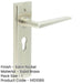 Satin Nickel Euro Lock Door Handle with Backplate Elegant Durable Design Solid Brass Interior Handle-1