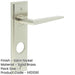 Elegant Satin Nickel Bathroom Door Handle with Backplate Solid Brass Interior Handle-1