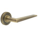 Luxury Antique Brass Door Handle Knurled Rose Elegant Interiors Solid Brass Interior Handle