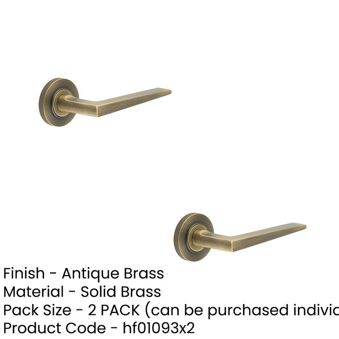 PACK Luxury Antique Brass Door Handle Knurled Rose Elegant Interiors Solid Brass Interior Handle (1)-1