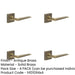 PACK Elegant Antique Brass Door Handle Square Rose Luxury Spaces Solid Brass Interior Handle-1