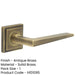 Luxury Antique Brass Door Handle Square Stepped Rose Elegant Interiors Solid Brass Interior Handle-1