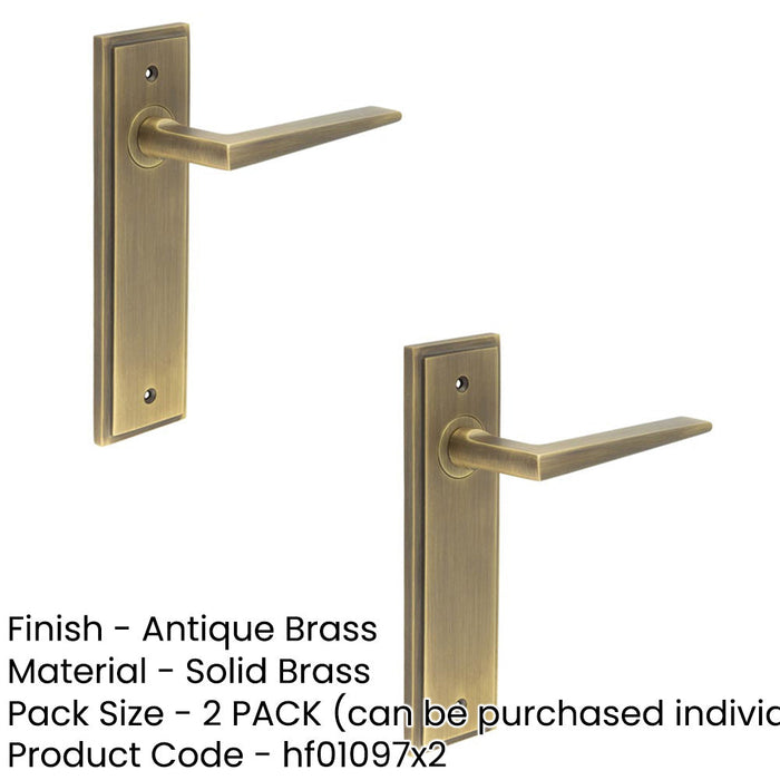 PACK Antique Brass Door Handle Latch Backplate Modern Homes Solid Brass Interior Handle (1)-1