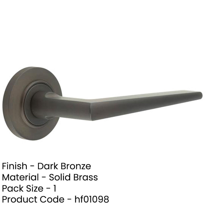 Luxurious Dark Bronze Door Handle Chamfered Rose Elegant Interiors Solid Brass Interior Handle-1