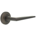 Luxurious Dark Bronze Door Handle Chamfered Rose Elegant Interiors Solid Brass Interior Handle