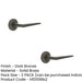 PACK Luxurious Dark Bronze Door Handle Chamfered Rose Elegant Interiors Solid Brass Interior Handle (2)-1